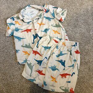 Carter's two piece shorts dinosaur Dino Pyjamas PJs Toddler 3T